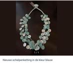 Nieuwe aquablauwe schelpen ketting, Ophalen of Verzenden, Nieuw, Blauw, Overige materialen