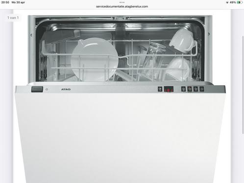 € 65 Atag Vaatwasser VA9411QT goed werkend, Elektronische apparatuur, Vaatwasmachines, Gebruikt, Inbouw, 85 tot 90 cm, 10 tot 14 liter