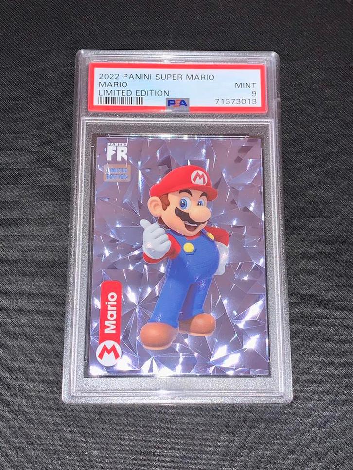 2022 Panini Super Mario Limited Edition PSA 9, Hobby en Vrije tijd, Stickers en Plaatjes, Zo goed als nieuw, Plaatje