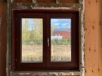 5x Houten meranti kiep en kantel raam H110xB105 dubbel glas, Doe-het-zelf en Bouw, Glas en Ramen, Ophalen, Gevelraam of Ruit, Gebruikt