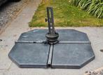 Pieds de parasol avec 4 dalles de granit, Enlèvement, Utilisé
