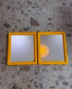 2 grands miroirs jaunes vintage, Enlèvement, Utilisé