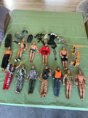 Action men figuren van 1992 tot 2002 12 stuks vintage beschikbaar voor biedingen