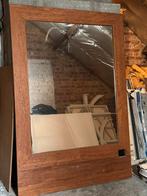 Spiegel en paneel afzelia, Huis en Inrichting, Ophalen, 100 tot 150 cm, Zo goed als nieuw, 75 tot 100 cm
