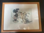 poster ingelijst mickey en Pluto, Ophalen of Verzenden, Mickey Mouse, Zo goed als nieuw