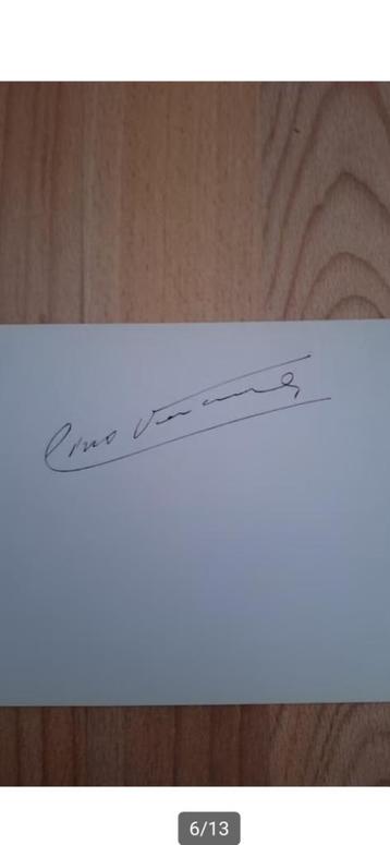 Originele handtekening van Lino Ventura