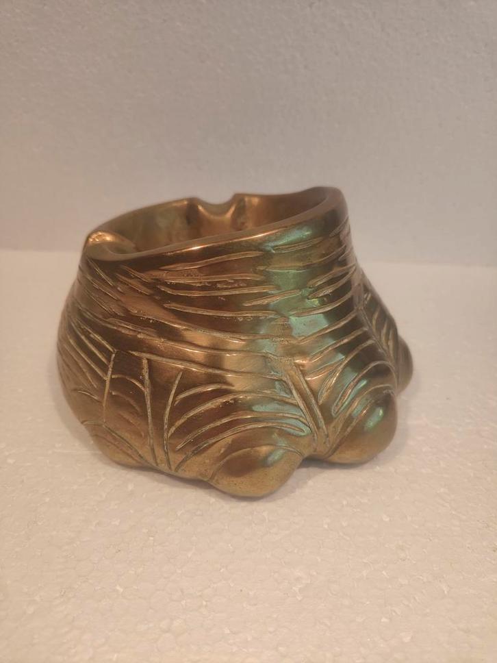 Vintage vergulde bronzen asbak, jaren 70, Antiek en Kunst, Antiek | Brons en Koper, Brons, Verzenden