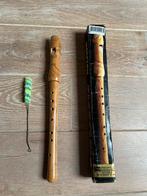 Houten blokfluit in natuurkleur, Muziek en Instrumenten, Ophalen of Verzenden, Gebruikt, Met koffer, hoes of etui