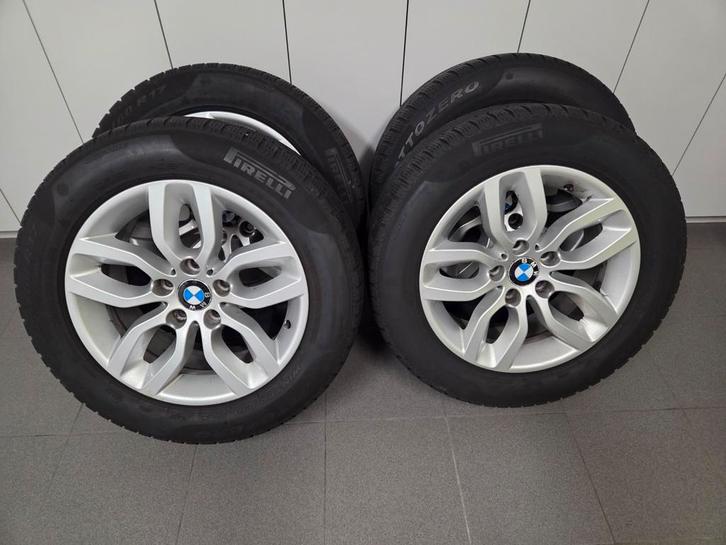 BMW X3 17" 4 originele velgen + winterbanden 225/60 R17, Auto-onderdelen, Banden en Velgen, Velg(en), Winterbanden, 17 inch, 225 mm