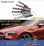 AMG Zijscherm LOGO EMBLEEM SET A35 A45 CLA45 GLA45 AMG LINKS, Nieuw, Ophalen of Verzenden, Mercedes-Benz