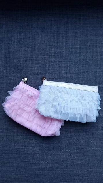 Trousse de toilette/trousse de maquillage beige et rose