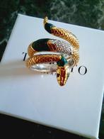 Slangen-ring goud/groen van Ti sento maat 56, Handtassen en Accessoires, Ringen, Ophalen of Verzenden, Zo goed als nieuw, 17 tot 18