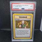 Lt. Surge Holo Gym Heroes PSA 9, Hobby en Vrije tijd, Verzamelkaartspellen | Pokémon, Ophalen of Verzenden, Zo goed als nieuw