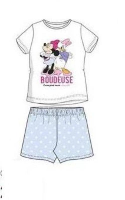 Minnie Mouse Shortama - Wit/Bleu - Maat 104-110-116-128, Kinderen en Baby's, Kinderkleding | Maat 116, Nieuw, Meisje, Nacht- of Onderkleding