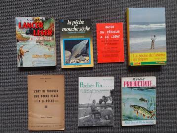8 oude boeken over sportvissen, voor de verzamelaar beschikbaar voor biedingen