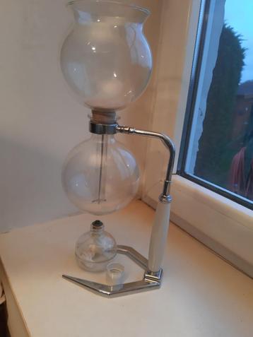 cafetière à dépression  Hellem en verres Pyrex, Enlèvement ou Envoi, Comme neuf, Cafetière, Café moulu