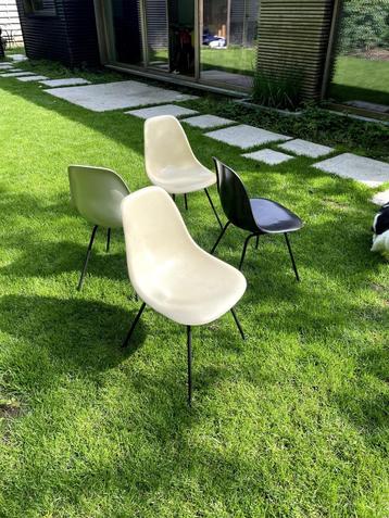 4 chaises DSX en fibre de verre Vitra Herman Miller original