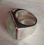 Authentieke Art Deco ring jaren veertig met jade ingezet, Handtassen en Accessoires, Ophalen of Verzenden