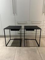 2 stuks, Zwart metaal, Goossens wonen, design, Huis en Inrichting, Minder dan 55 cm, Metaal of Aluminium, Vierkant, Zo goed als nieuw