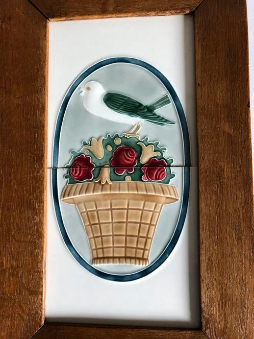 Art Nouveau tegels Meißen, Antiek en Kunst, Antiek | Wandborden en Tegels, Ophalen of Verzenden