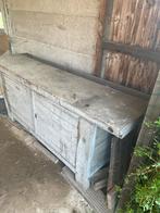 Vintage oude werkbank, Antiek en Kunst, Curiosa en Brocante, Ophalen