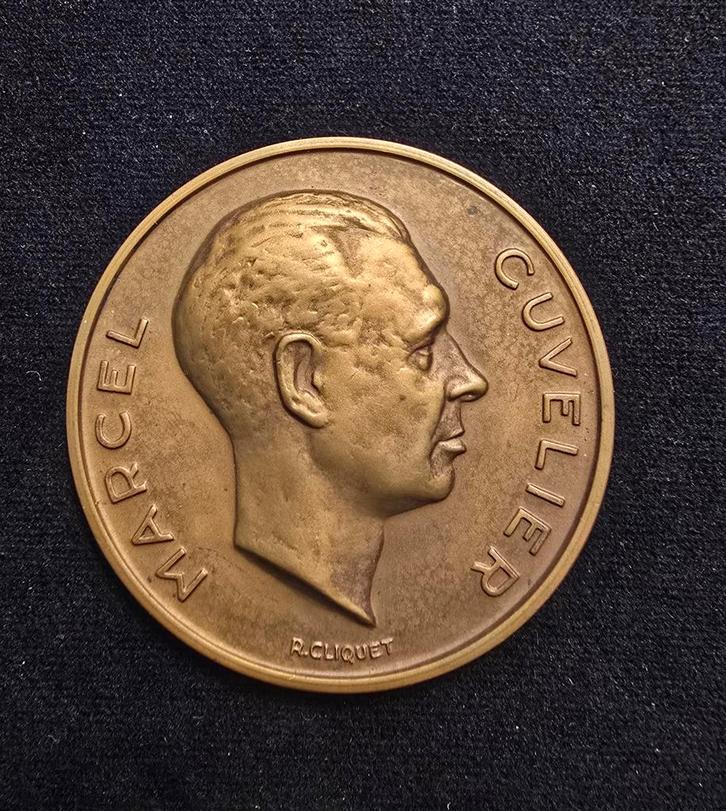 Ratchet-medaille genummerd 14/100 Brussel België Fonson, Postzegels en Munten, Penningen en Medailles, Brons, Ophalen of Verzenden