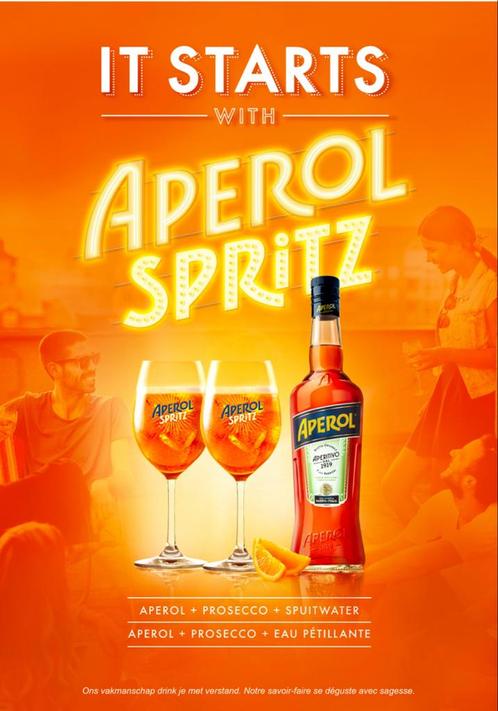 Reclamebord vintage Aperol Spritz - mancave poolhouse nieuw, Verzamelen, Merken en Reclamevoorwerpen, Nieuw, Reclamebord, Ophalen of Verzenden