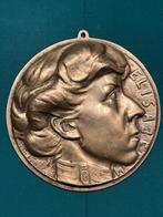 medaillon brons Elisabeth., Bronze, Enlèvement ou Envoi