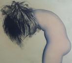 LADISLAV KUKLIK / NAAKTE VROUW / KLEURETS / 53x62cm / SIG, Antiek en Kunst, Ophalen of Verzenden