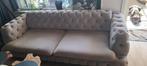 Fluwelen slaapbank - Chesterfield-stijl, 100 tot 125 cm, Stof, Velours chesterfield, Zo goed als nieuw