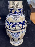Duitse vintage vaas van keramiek + kobalt, Antiek en Kunst, Ophalen of Verzenden
