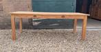 Showroommodel Teak eettafel 220 cm, Ophalen, Zo goed als nieuw, 6 tot 8 stoelen