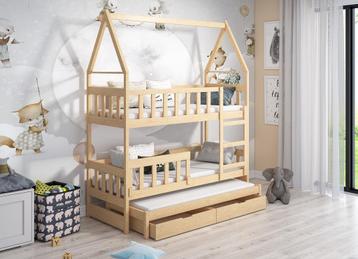 Stapelbed kinderbed HUIS 3 personen 160x75 of 180x75 beschikbaar voor biedingen