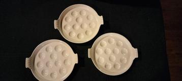 Le Creuset 3 gietijzeren escargots schalen, Enlèvement ou Envoi