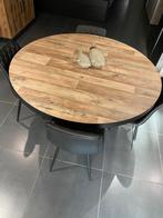 Tafel met stoelen, Huis en Inrichting, Tafels | Eettafels, Ophalen, Rond, Vier personen, 100 tot 150 cm