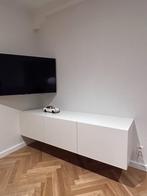 TV meubel wit met eik fineer binnenzijde, Ophalen, 150 tot 200 cm, Eikenhout, Zo goed als nieuw