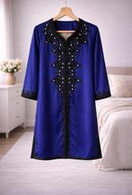 Koningsblauwe jabador tuniek met zwarte borduring – maat M/L, Enlèvement, Comme neuf