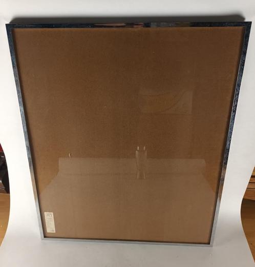 Grote moderne kader chroom met glas, Huis en Inrichting, Woonaccessoires | Lijsten, Zo goed als nieuw, 75 cm of meer, 50 tot 75 cm