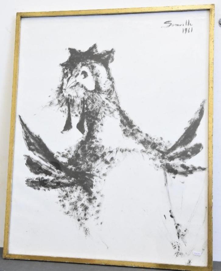 lavis signe roger somville, Antiquités & Art, Art | Peinture | Classique, Enlèvement