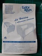 Lit de voyage pliant bleu et gris (baby relax), Enlèvement, Comme neuf, Lit