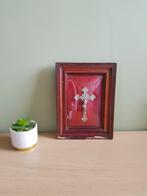 Cadre avec croix crucifix religieux ancien vintage, Enlèvement ou Envoi