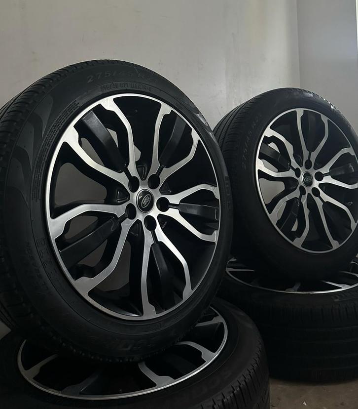 21 inch Originele Range Rover velgen met Pirelli banden, Autos : Pièces & Accessoires, Pneus & Jantes, Pneu(s), 21 pouces, Enlèvement