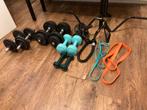 Fitnessbank + halters & toebehoren, Sport en Fitness, Ophalen, Gebruikt, Fitnessbank