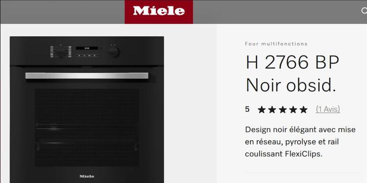 Fouf encast.Miele intelligente "BlackLine" XXL 76L./A+/Wi-Fi, Elektronische apparatuur, Ovens, Nieuw, Inbouw, Oven met grill, Hete lucht