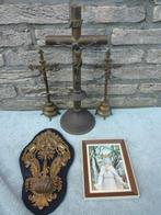 3 cricifixen en een koperen klomp, Antiek en Kunst, Ophalen of Verzenden