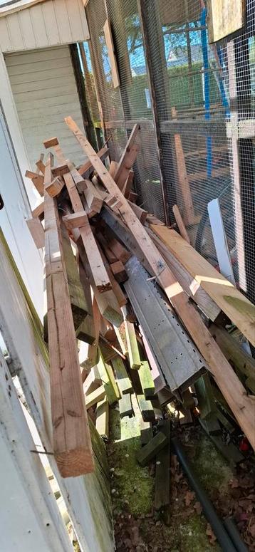 hout onbehandeld, Doe-het-zelf en Bouw, Ophalen, Gebruikt