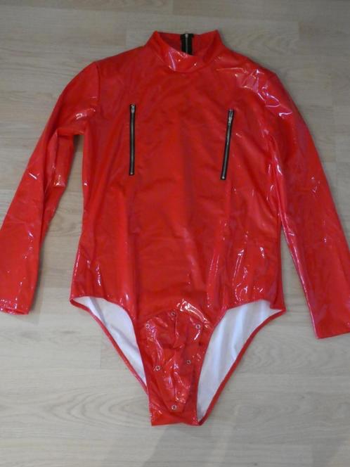 Body Lak PVC Rood Heren, Kleding | Heren, Ondergoed, Overige typen, Rood, Ophalen of Verzenden