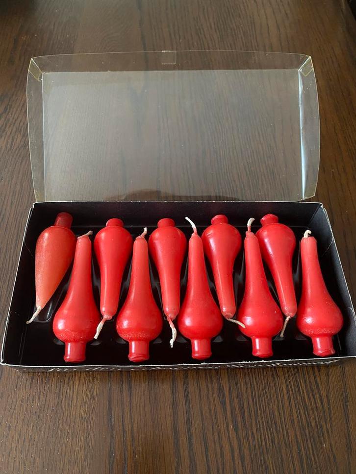 Rode zeldzame kerst kaarsjes, Diversen, Kerst, Zo goed als nieuw, Ophalen of Verzenden