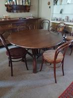 6 Stoelen + eettafel, Huis en Inrichting, Ophalen, Gebruikt, Hout, 4 tot 6 stoelen