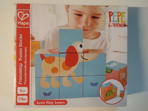 Hape blokpuzzel van 9 stukjes, Kinderen en Baby's, Speelgoed | Kinderpuzzels, Zo goed als nieuw, 6 maanden tot 2 jaar, Minder dan 10 stukjes